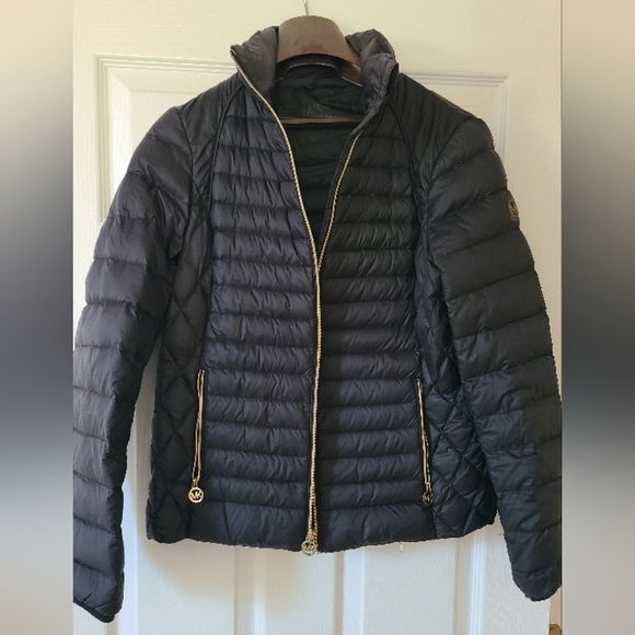 MK Black Puffer Jacket - Picture 1 of 6
